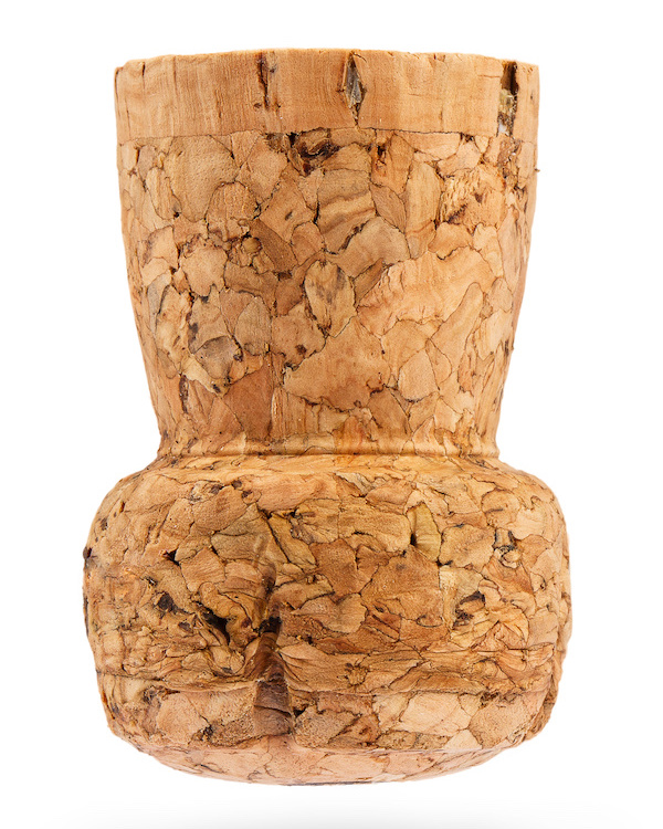 Classic Champagne cork on white background