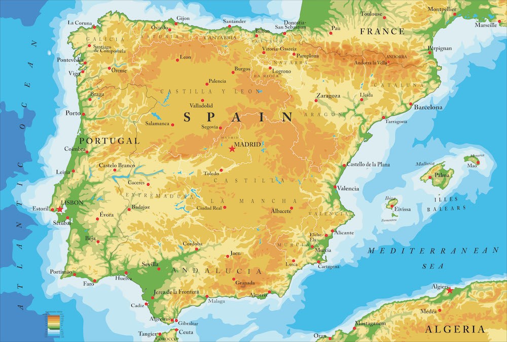 The Iberian peninsula