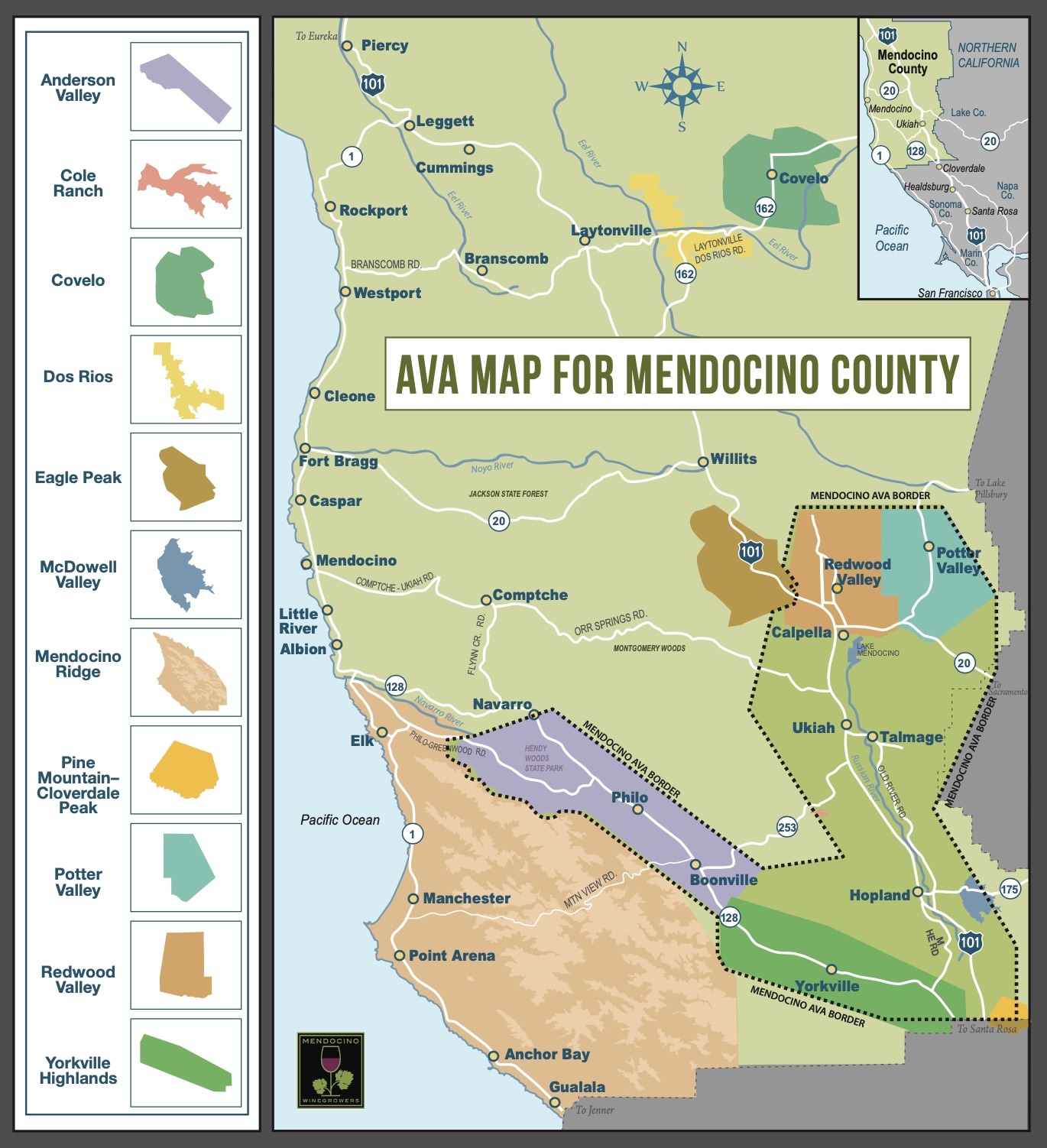 Mendocino AVAs