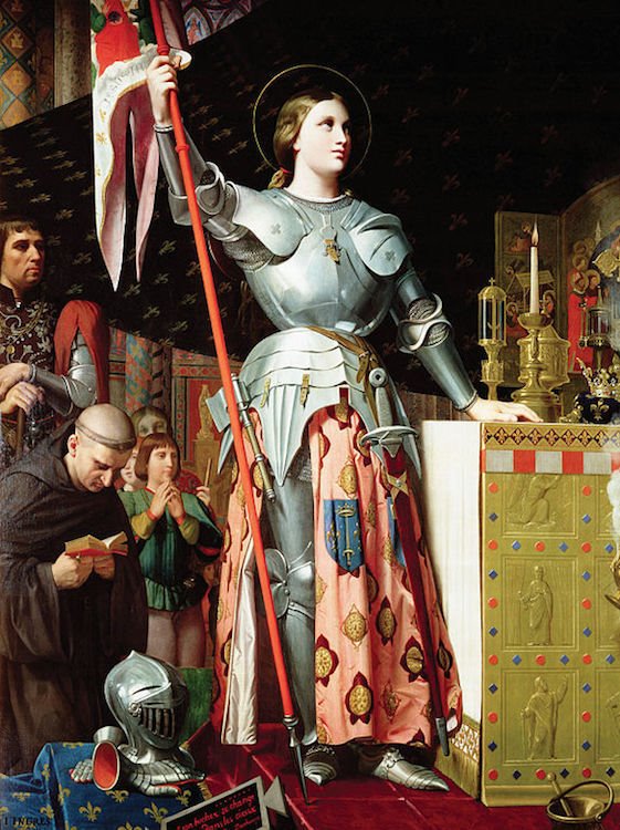 Jean-Auguste-Dominique Ingres&rsquo;s Jeanne d&rsquo;Arc au sacre du roi Charles VII (Joan of Arc at the Coronation of Charles VII), painted in 1854 (Credit: Wikimedia Commons, Public Domain)